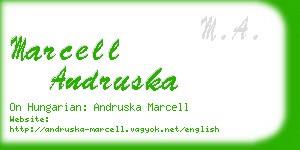 marcell andruska business card